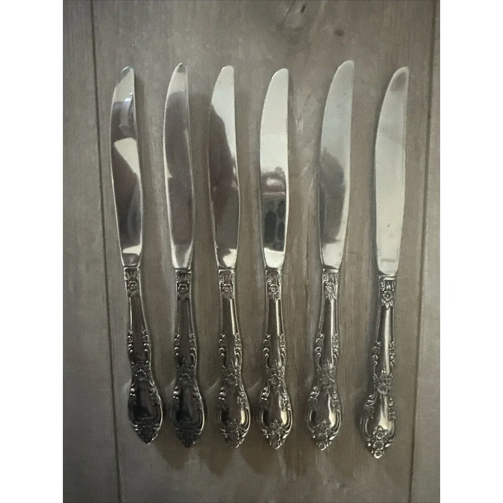 6‎ Oneida Profile Stainless GALVESTON Pattern Dinner Knives